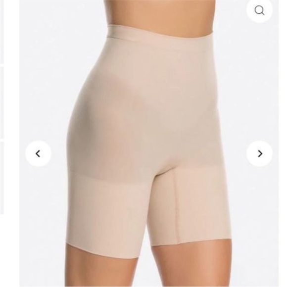 SPANX Power Shorts womens size medium tan shapewear - Picture 1 of 5